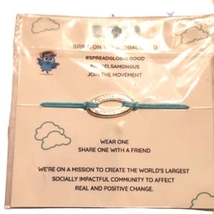 Angel link cause bracelet. Adjustable slide